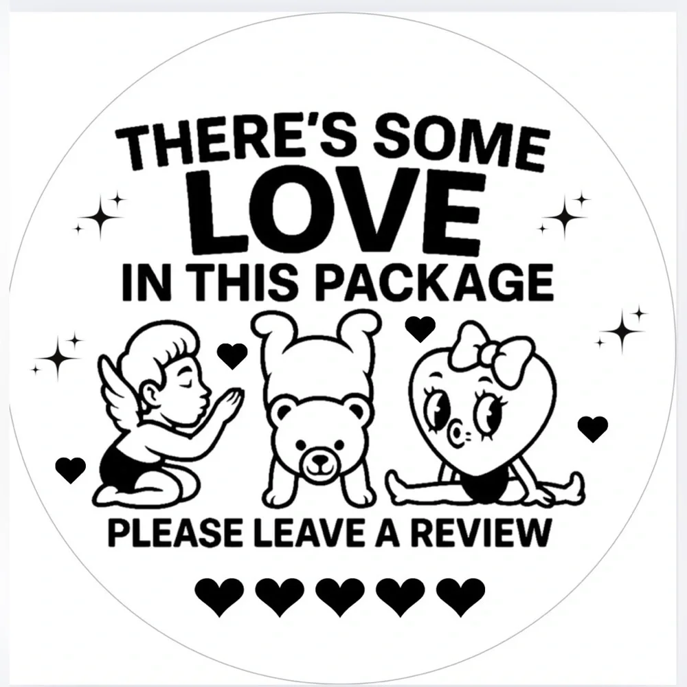 Handmade 50 Count “There’s Some Love in This Package” Round Stickers 2” x 2”